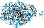 50Pcs (Potentiometer) 500K ohm Vertical PCB Preset Variable Resistor Trimmer (45ry808qf248) Potentiometer Blue