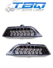 LED SEQ. TURN SIGNAL/PARKING LIGHTS w SWITCHBACK (BLK/C) For 15-17 FORD MUSTANG (for: Ford)