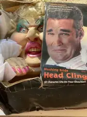 2004 Halloween LIFE SIZE BLUSHING BRIDE HEAD CLINGER Costume,