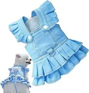 Dresses for Dogs,Cat Outfits for Outdoor - Stylish Cowboy Overall Dress for Kitten Puppy, Decorative Outdoor Walking Cat Outfits