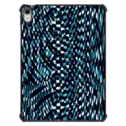 iPad Air 11-inch (M2/M3) iPad Impact Case Black-blue checks optical illusion