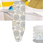 MAEEHDNKM Ironing Board Pad 13x38Inch 14x43Inch Cotton Ironing Board Cover and Pad with Padding, Large Ironing Covers Fits Standard Sizes, Heat Resistant(Desert Rose,97x37 cm(13x38 inch))