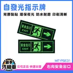 《頭手汽機車》疏散標識牌 疏散標誌 右側逃生 疏散通道 EXIT 自動發光 自發光指示牌 MIT-PSE31 夜光貼紙