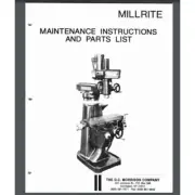POWERMATIC Millrite Vertical Milling Machine Maintenance Instruct& Parts Manual