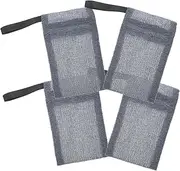 TOVINANNA 4pcs Grey Soap Sleeves for Soap Bars Soap Bag Storage Soap Scrubber Pouch Nylon Mesh Bags