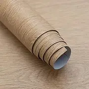 IDEALROOM 40cmx9m Yellowish Brown Wood Peel and Stick Wallpaper Self Adhesive Bubble Free Thick Wear-Resistant Contact Paper Sticky Wall Decals Faux Wood Grain Sticker Paper for Bedroom Kitchen Decor