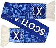 PAPER PLANE LONDON Scotland National Team Supporter Scarf Football Soccer World Cup Football Scarf for Sporting Events Fans, White / Red, 144 cm x 14 cm