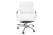 SK Designer Living | Eames Inspired Mid Back Soft Pad Management Desk / Office Chair | White