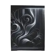 Velveteen Plush Blanket Ethereal Black Art Deco Light Play Museum Gallery Decor