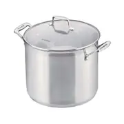 Scanpan Impact 26cm/11L Stainless Steel Stockpot w/ Lid Cookware Round Silver