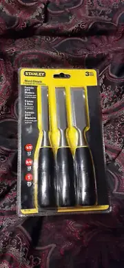 Stanley 3 wood chisel set, 16-150, NEW! 1/2, 3/4, and 1 inch.