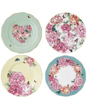 Miranda Kerr for Royal Albert Set of Four 8in Patterned Vintage Plates