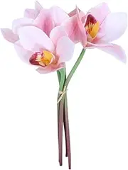 MUSISALY Artificial Cymbidium Orchids Decorative Fake Flowers Perfect for Wedding Decor Home