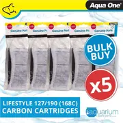 Aqua One LifeStyle 127/190 Carbon Cartridge 168c BULK BUY 5pk (25168c)