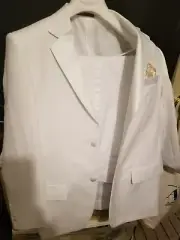 $80 Youngman's Prom Tux's Outfit, Never worn, shirt never out of bag. White Suit