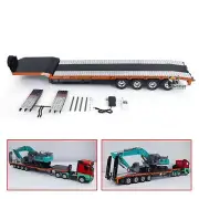 Metal Electric Tail-board 4-axle Trailer Support Leg for 1/14 RC Tractor Vehicle