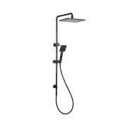 ECO Dual Elite Rectangular Rain Head and Hand Shower - Matte Black