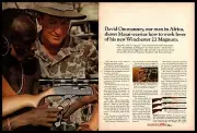 1964 Winchester 275 Western 22 Magnum Ammo Masai Warrior Africa 2-Page Print Ad