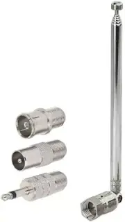 FM Telescopic Antenna Kit 75 Unbal F Type Connector DAB Radio for TV AM FM Radio