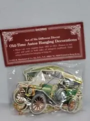 Shackman Old Time Autos 6 Different Diecut Hanging Decorations 1993 NEW Sealed