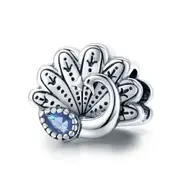 Retro Peacock Series Charm Fit Bracelets & Bangle Silver plating Jewelry