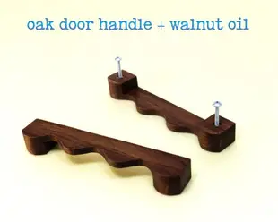 Wooden wavy handles with bushings and bolts for cabinet door, drawers, desk