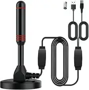 Bewinner Indoor TV Antenna - 16.4 Feet 4K 1080P Thin Light DVBT2 Receiver with Antenna, Indoor TV Antenna with Strong Signal & Magnetic Base for Home
