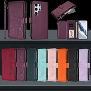 Phone Case For Samsung Galaxy S24 S23 S22 S21 Ultra Plus A55 A35 A25 A15 5G A54 A34 A14 A73 A53 A33 A23 A13 A72 A52 A42 A32 A22 A12 A02 Wallet Case with Stand