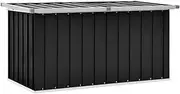 [vidaXL] Sturdy Galvanised Steel Garden Storage Box - Anthracite, Large Capacity (500+ L), Easy Assembly, Suitable for Indoor and Outdoor Use