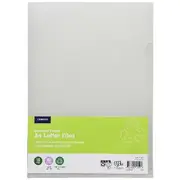 J.Burrows Recycled A4 Letter Files Clear 10 Pack