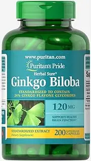 Puritans Pride Ginkgo Biloba Standardized Extract 120 Mg, 200 Count