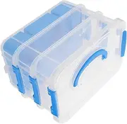 Veemoon Plastic Organizer Box with Compartments Stackable Storage Container for Crafts Arts Puzzles Beads Versatile Storage for Home and School Use Compact and Robust Design