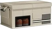 30/60L Foldable Car Trunk Organizer Automotive Storage Box for Fishing and Camping(Beige - 60L)