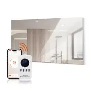 Space Heater for Bathroom Use 600W, Infrared Heating Mirror, 100% Flame Retar...