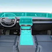 Car Interior Film Dashboard Piano Board Shift Center Console Anti-Scratch Transparent TPU Protection Film,for Lincoln Nautilus 2023-2024 (Style for RHD)