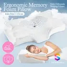 Memory Foam Mesh Pillow Contour Orthopedic Neck Cervical Spine Support Cushion