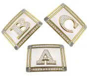Initial Letter New Men Women A B C D G J R S T Western Cowboy Bling Belt Buckles