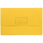 J.Burrows Recycled Foolscap Document Wallet 220gsm Yellow