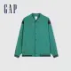 【GAP】男裝 Logo翻領外套-草綠色(877507)