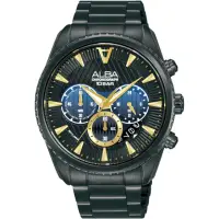在飛比找momo購物網優惠-【ALBA】SIGNA 三眼計時 石英錶(VD53-X394