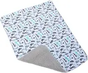 SECFOU Muslin Blankets for Baby Boys Girls Newborn Swaddle Fleece Plush Double Layer Animal Design Nursery Blanket