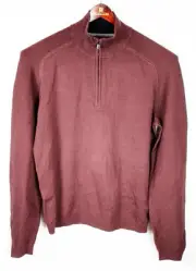 Ted Baker Mens Sweater XL 1/4 Zip Pullover Long Sleeve Mock Neck Knit Sweatshirt