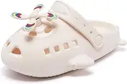 [Engtoy] Kid's Girls Boys Clogs Garden Shoes Shark Slides Fun Airplane Shape Slippers Lightweight Breathable Slides Slippers Summer Indoor Outdoor Kids Beach Pool Water Sandals