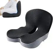 Large Memory Coccyx Cushion, Tailbone Pad for Tailbone Pain Sciatica Hemorrhoids, Lumbar Support, Relief Back Pain for Long Sitting, Memory Foam Computer Chair Cushion for Car Seats Gaming Chair