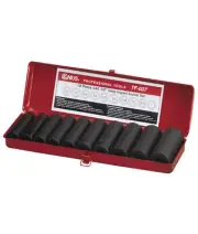 Genius Tools 10pc 1/2"Dr SAE Deep Impact Socket Set TF-007