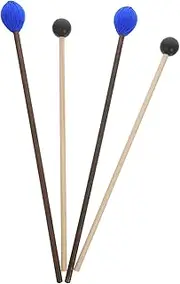 Vaguelly 2 Pairs Marimba Drumsticks Comfortable Grip Tongue Drum Mallets for Xylophone Glockenspiel and Percussion Instruments Lightweight and Portable