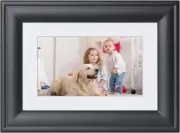 7-inch High Resolution Digital LED Screen Photo Frame, Elegant Wooden Frame, Eas