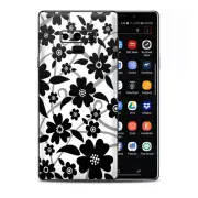 Skins Decal Wrap for Samsung Note 9 - Black white Flower Print