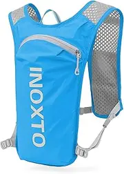 5L Running Backpack ycle Backpack Sports Vest Ultralight Riding Bag Women Men Breathable Jogging Sport Backpack for Camping Hiking Cycling Sport Bag Light Gray & Dark Blue
