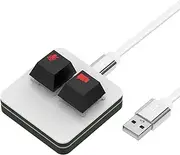 Geekria RGB Meeting Mute Controller Compatible with macOS Microsoft Teams App, Mute/Unmute Microphone Audio, Stop/Start Video, Mechanical Keyboard Buttons for Online Classroom, Conference (White)